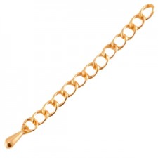 DQ metal extension chain with drop Rosegold